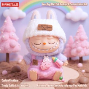Labubu (Gen 1 & Gen 2) Lovely Pink Overall Set