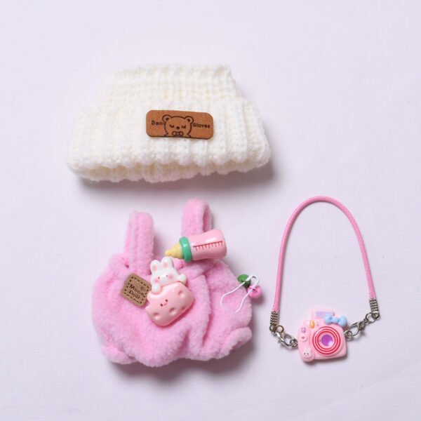 Labubu (Gen 1 & Gen 2) Lovely Pink Overall Set - Image 4